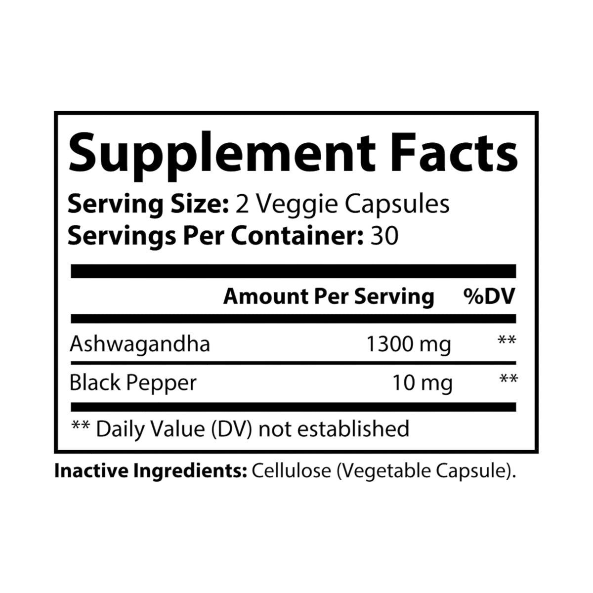 Ashwagandha & Black Pepper (60 capsules)