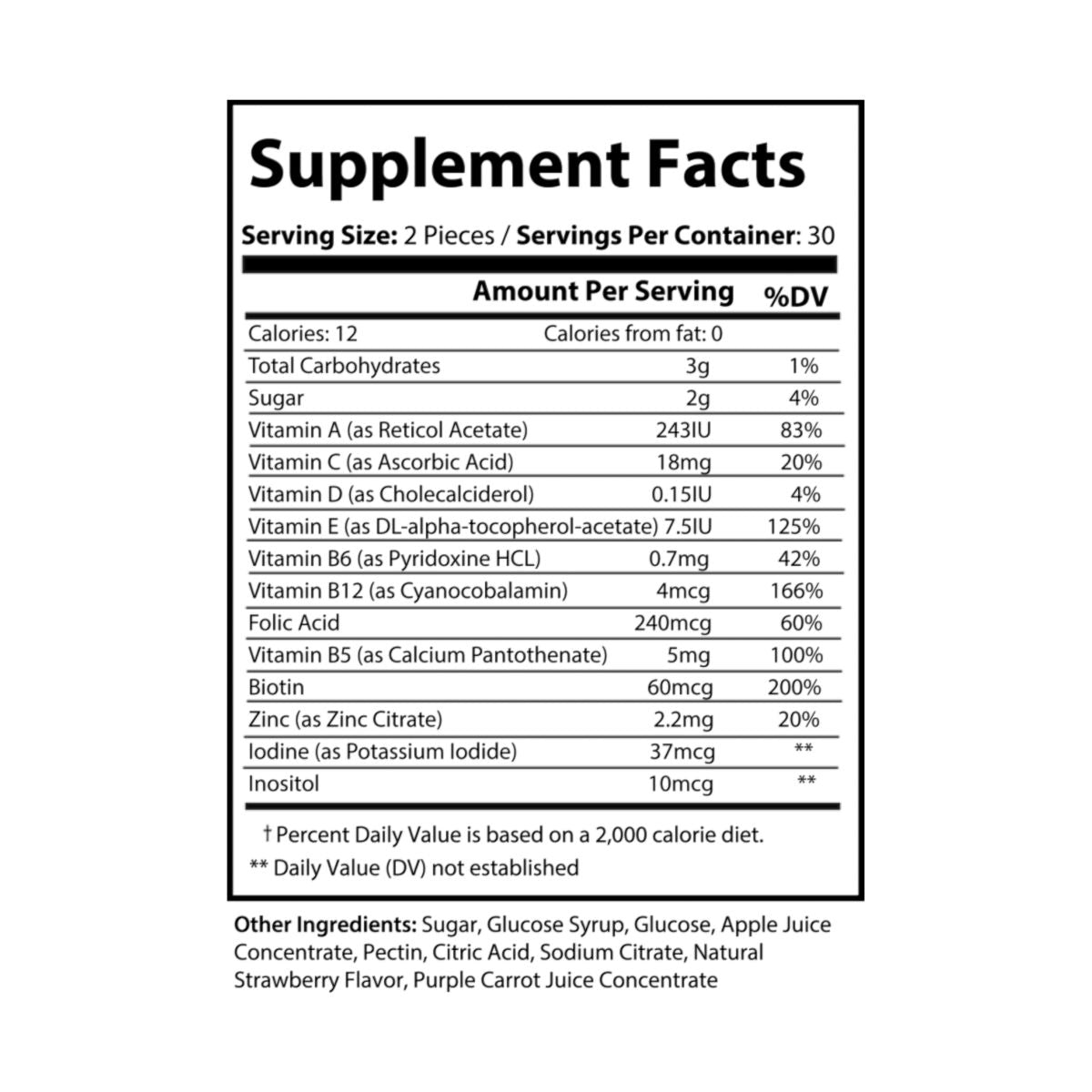 Multivitamin Strawberry (60 Gummies)